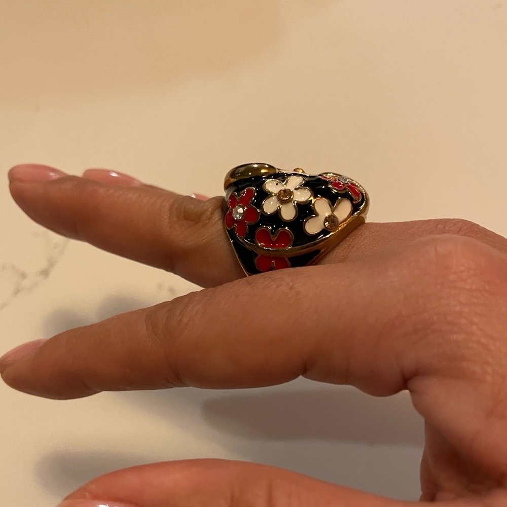 Cocktail enamel ring - Picture 3 of 5